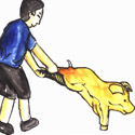 CATCHING PIGLET