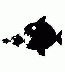Big Fish Eating Small Fish