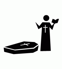 Priest Conducting Funeral