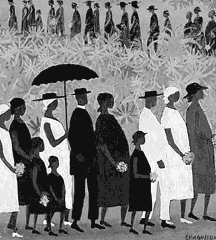 Following Funeral Procession