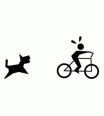 Cyclist Chased By Dog