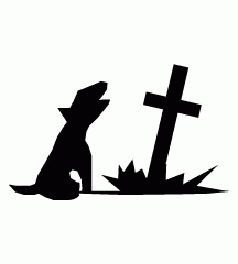Dog Howling Near Grave
