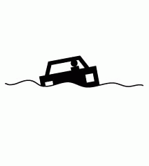 Car In Flood Water