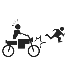 Motorcycle And Pedestrian Accident