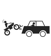 Motorcycle And Taxi Accident
