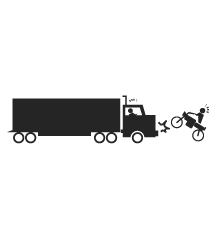 Motorcycle And Trailer Accident
