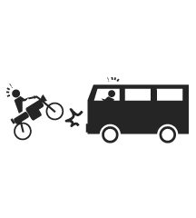 Motorcycle And Van Accident