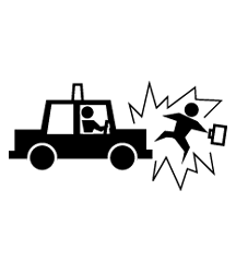 Taxi And Pedestrian Accident