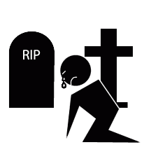 Crying At Cemetery