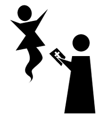Priest Exorcising Spirit