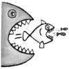 A big fish eats a small fish