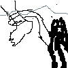 Leg pulled by water ghost