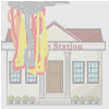 Police station on fire