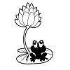 A frog on a lotus
