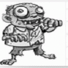 Blood sucking zombie