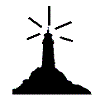 Signal light on mountain peak
