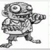 Blood sucking zombie