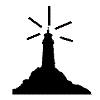 Signal light on mountain peak